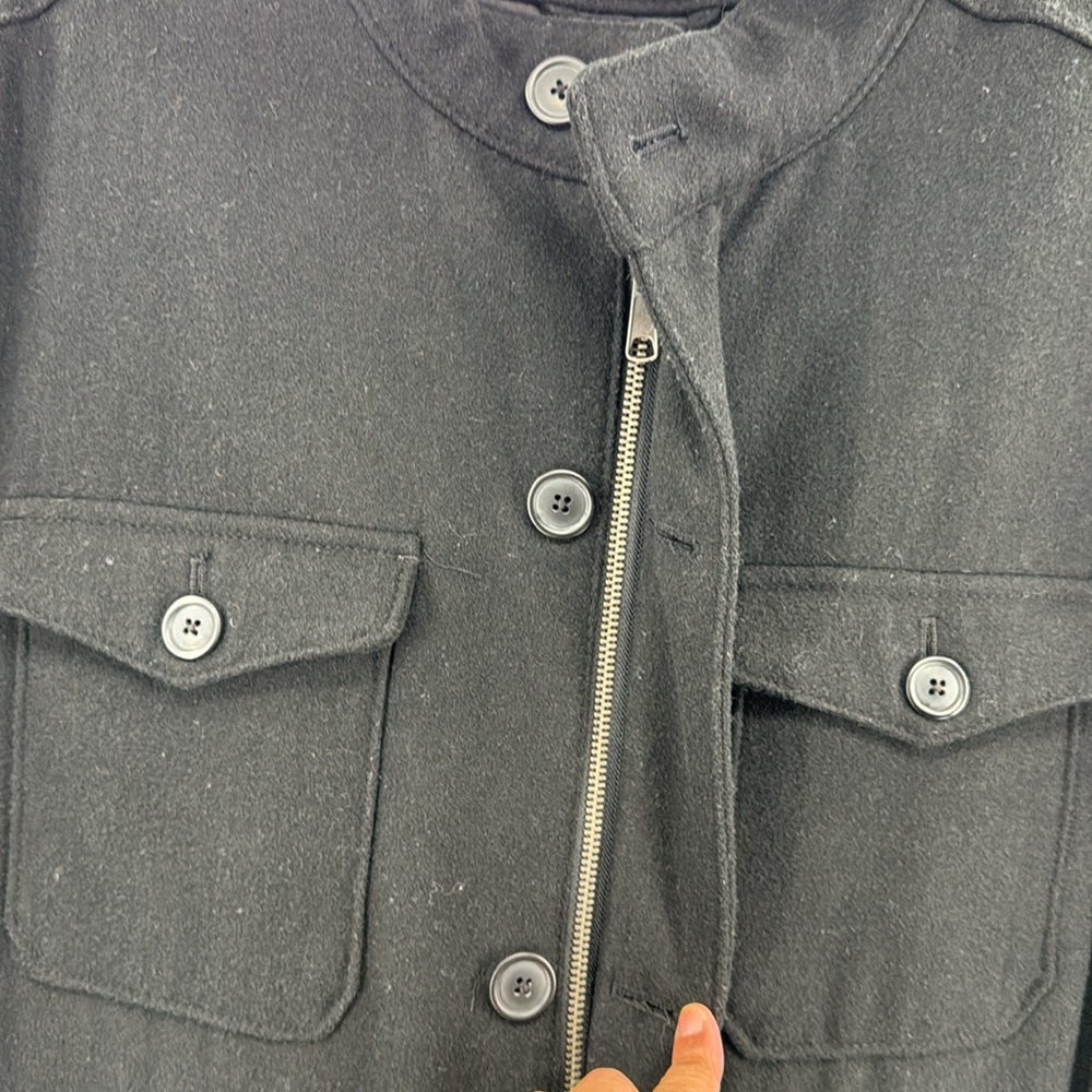 Old Navy Men's black Field Jacket wool blend XLT winter casual fall career - Picture 5 of 10